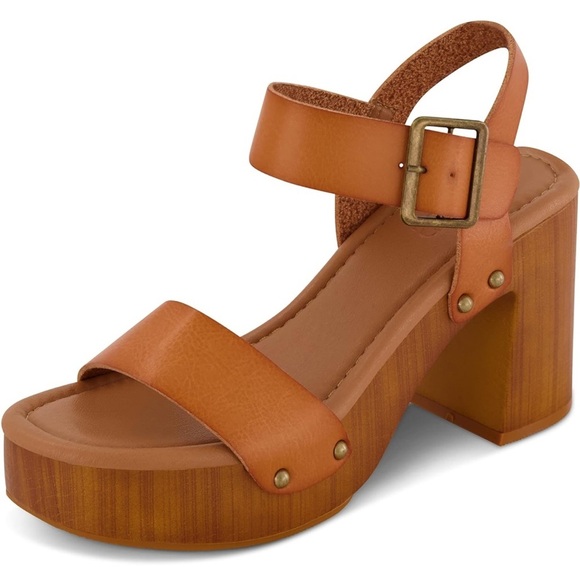 cushionaire Shoes - CUSHIONAIRE Women's Sydney Faux Wood Sandal +LiteSole Technology Sz 9.5 Y2K